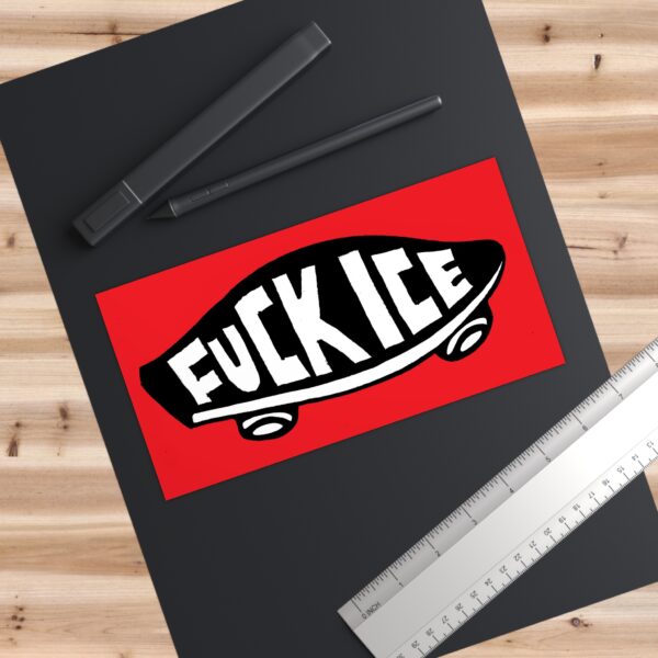 F*** ICE Skate Sticker - Red - Image 3