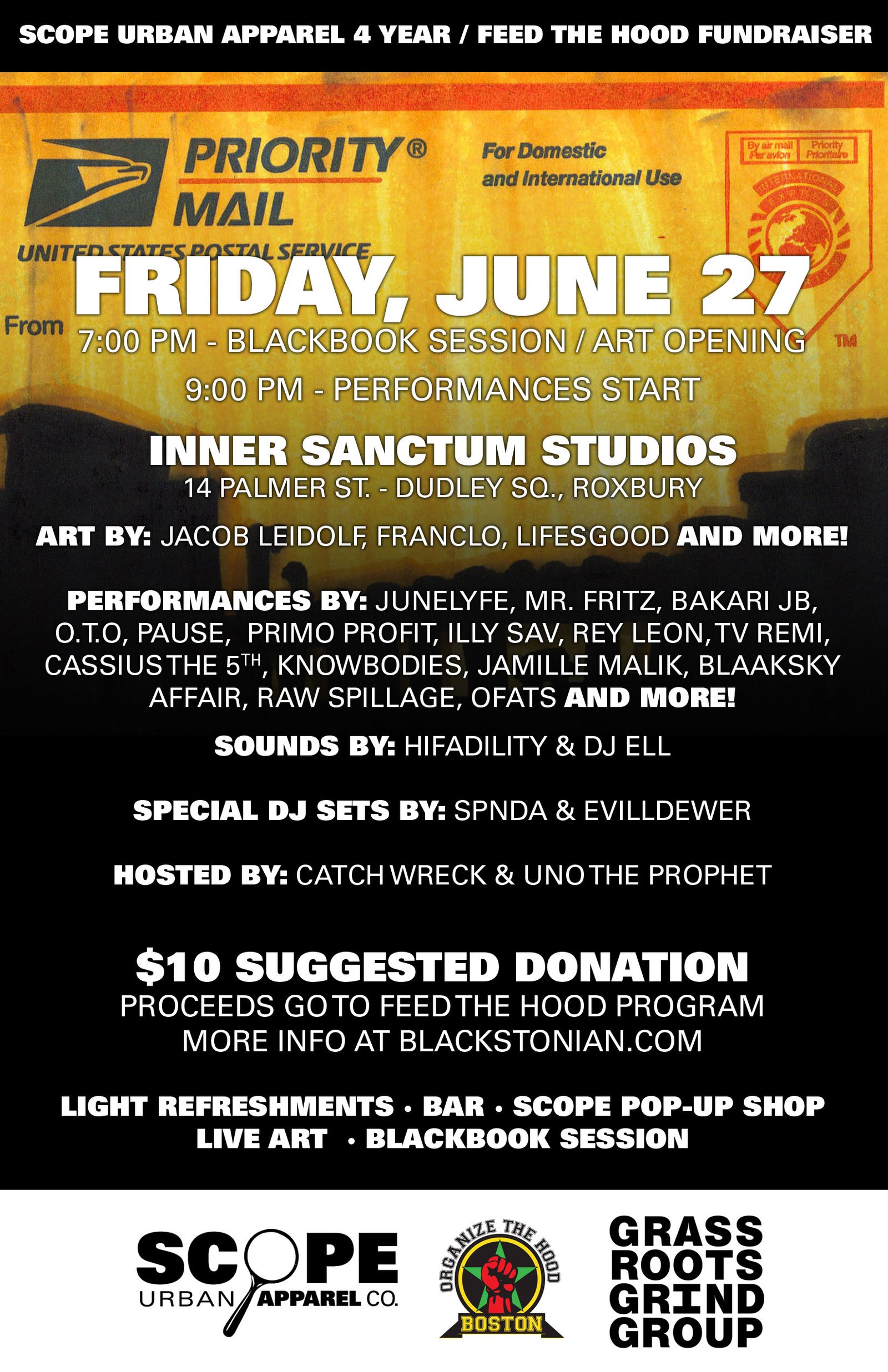 Scope Urban Apparel 4 Year / Feed The Hood Fundraiser