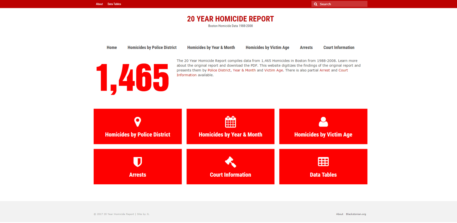20 Year Homicide Report