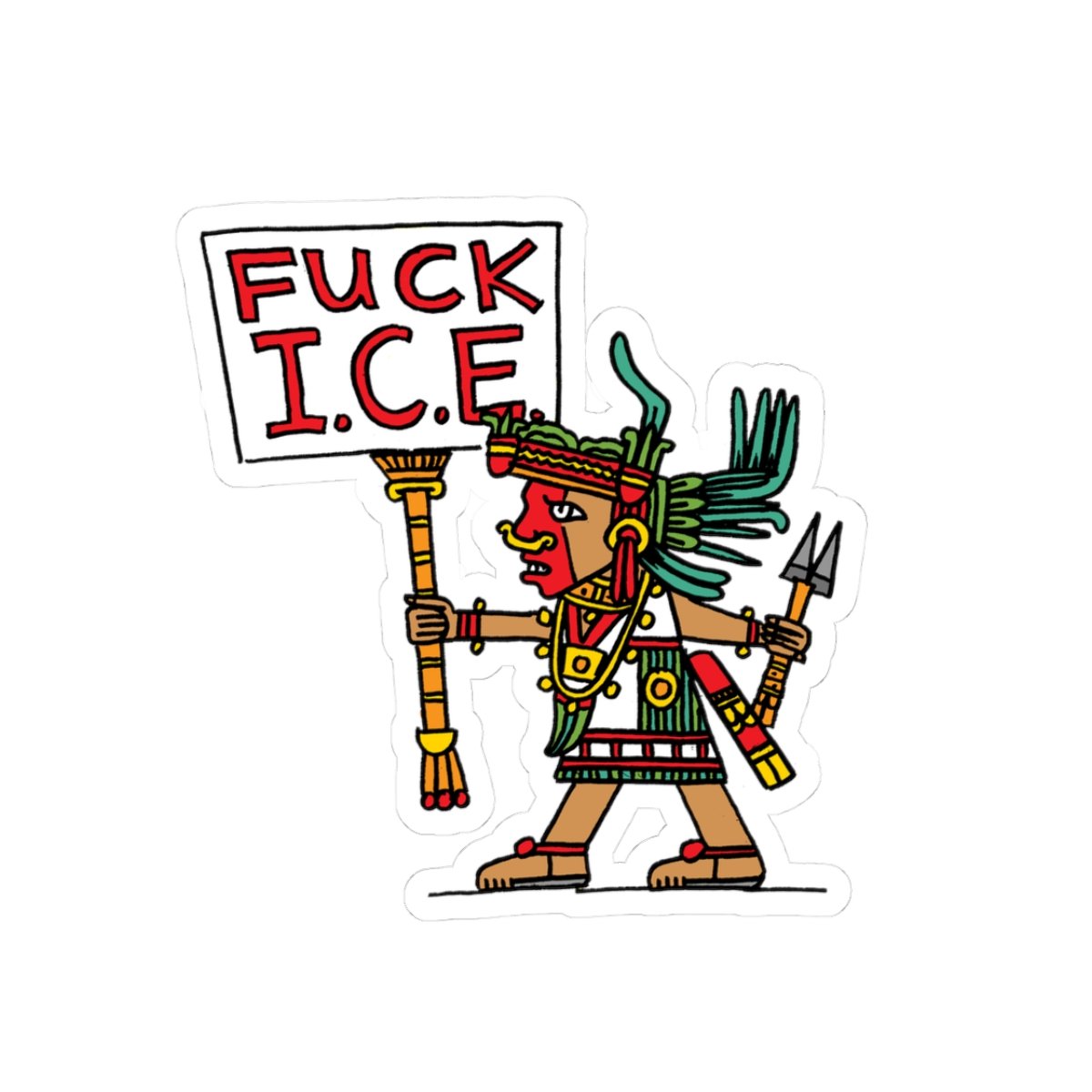 F*** Ice – Aztec Kiss-Cut Stickers