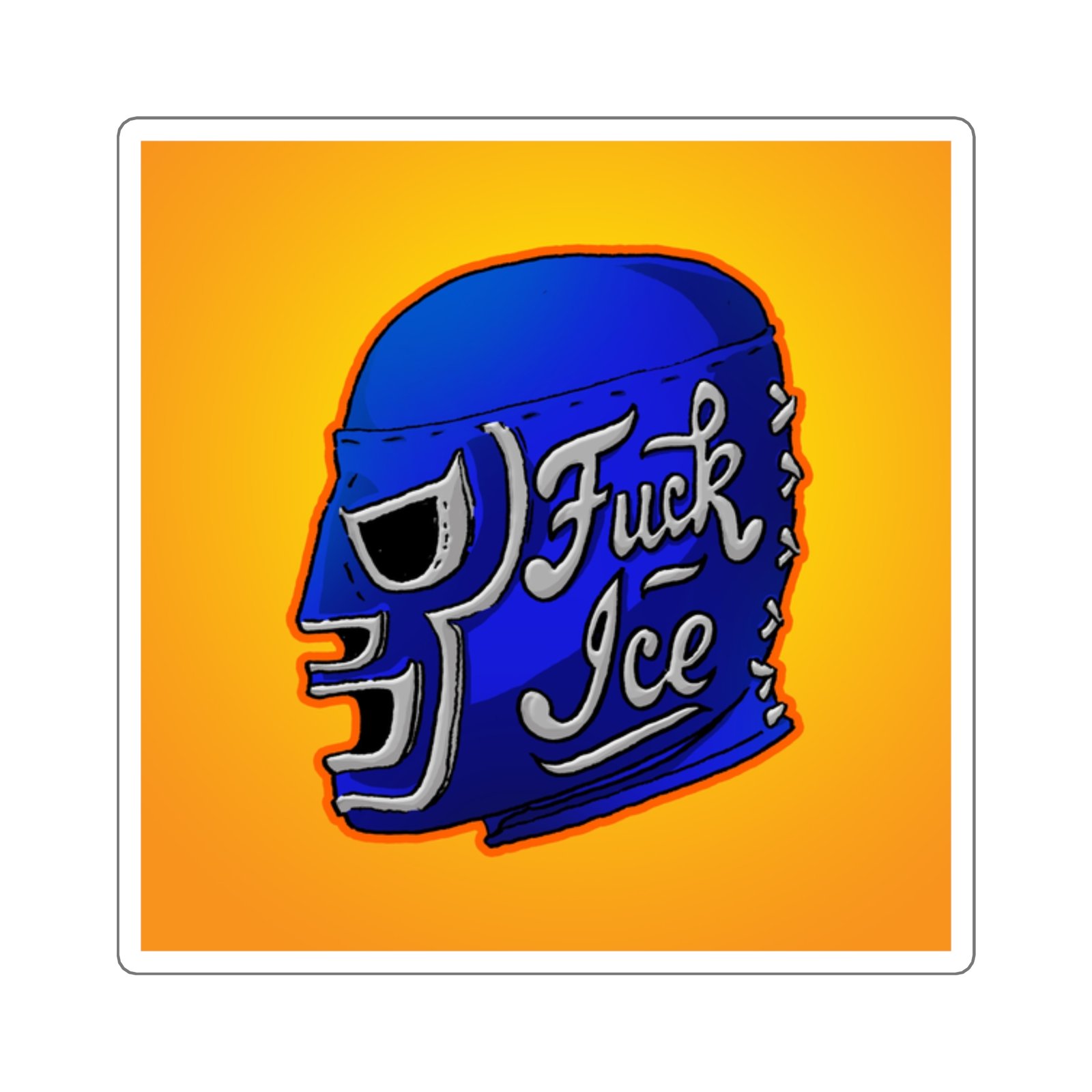 Luchador Square Sticker