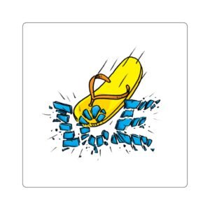 Yellow Chancla Square Sticker