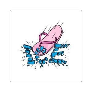 Pink Chancla Square Sticker