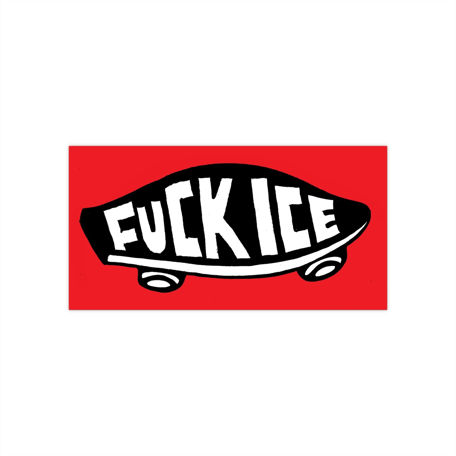 F*** ICE Skate Sticker – Red