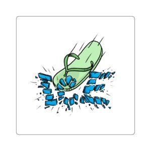 Green Chancla Square Sticker